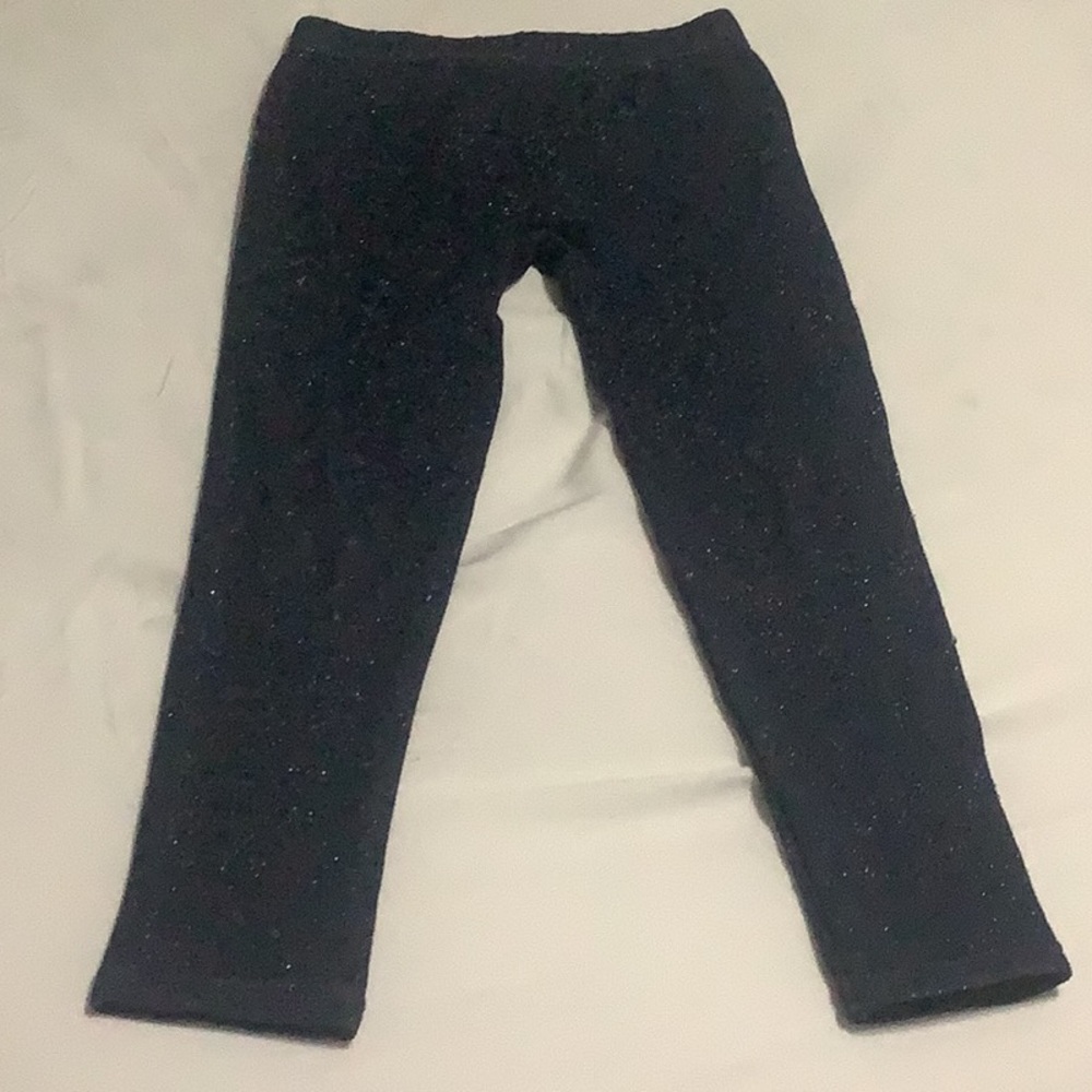 Kids Black Glitter Leggings